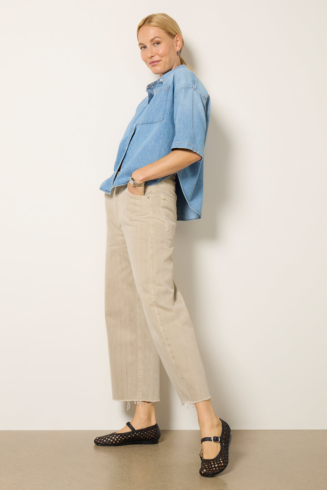 Ayla Raw Hem Crop
