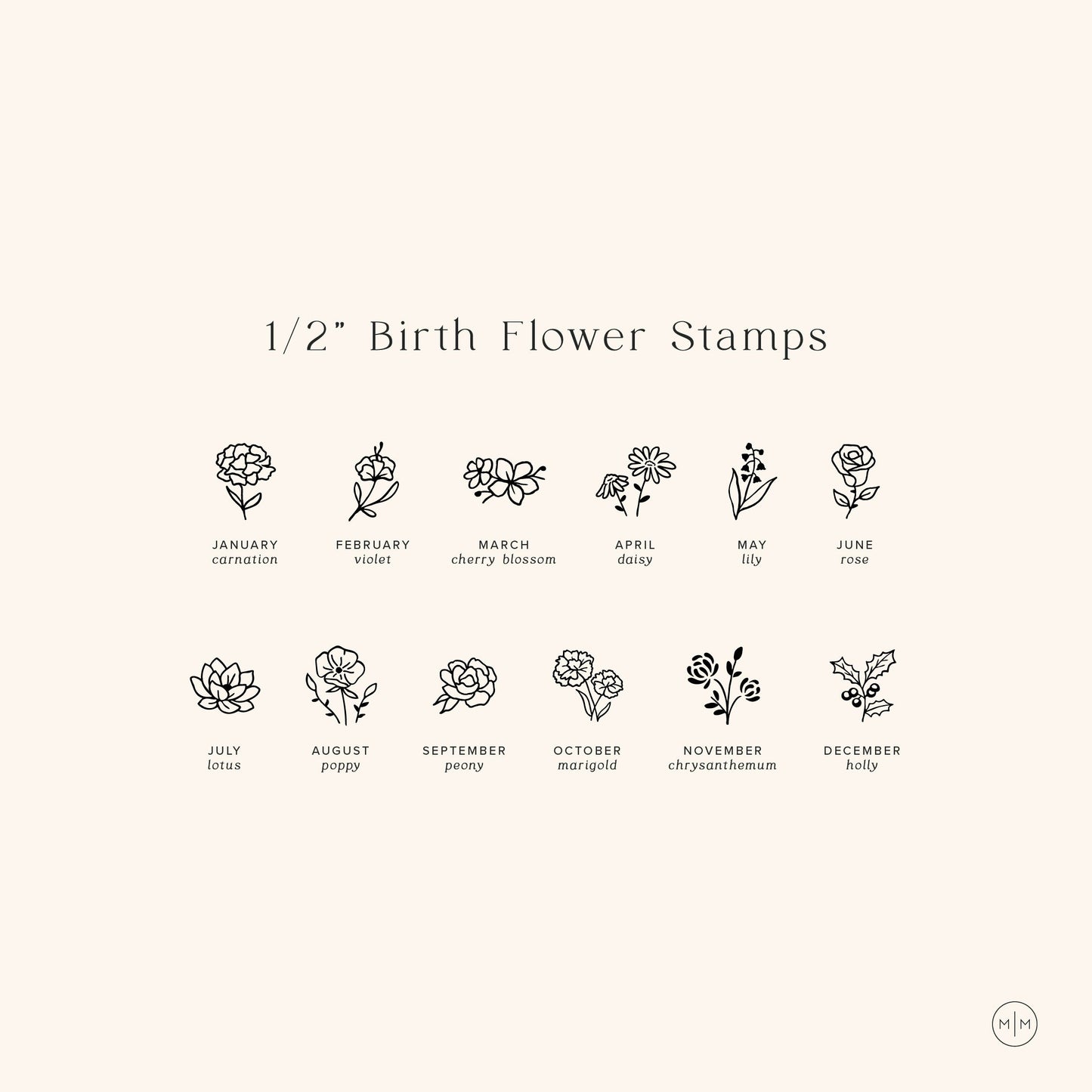 Engravable Birth Flower Mini Locket Necklace