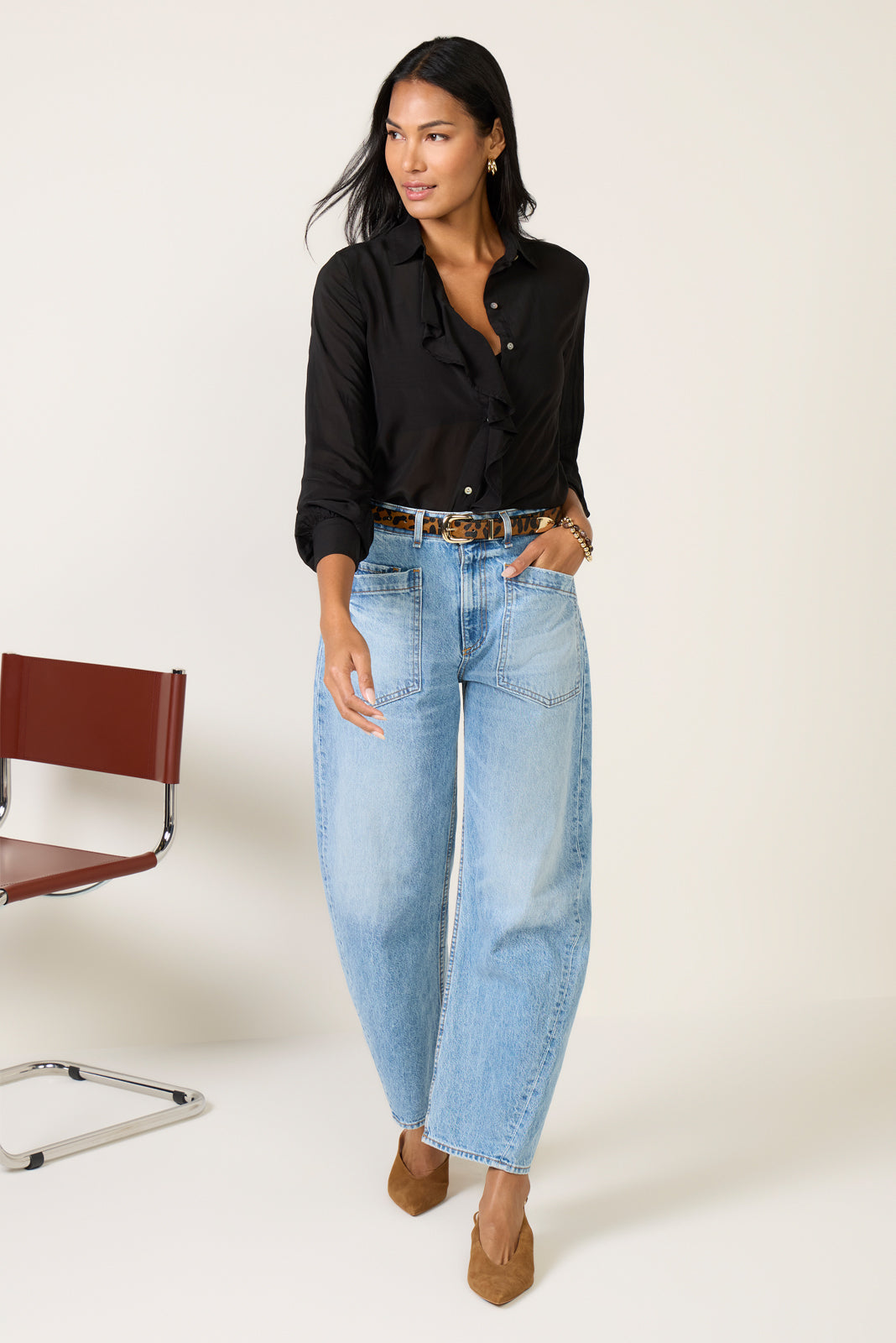 Ruffle Front Shirt