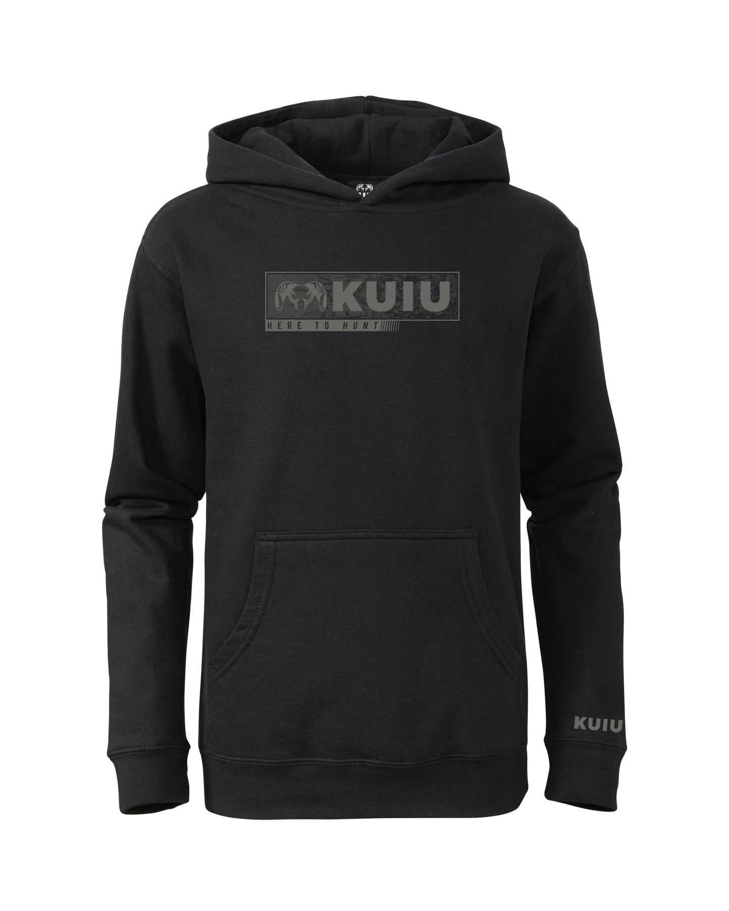 Youth Here to Hunt Gritstone Hoodie | Black