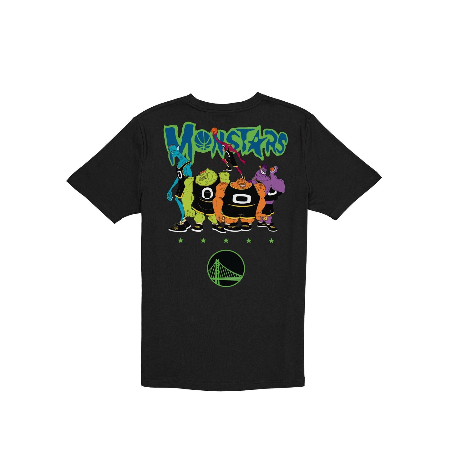 Space Jam x Golden State Warriors Monstars Black T-Shirt