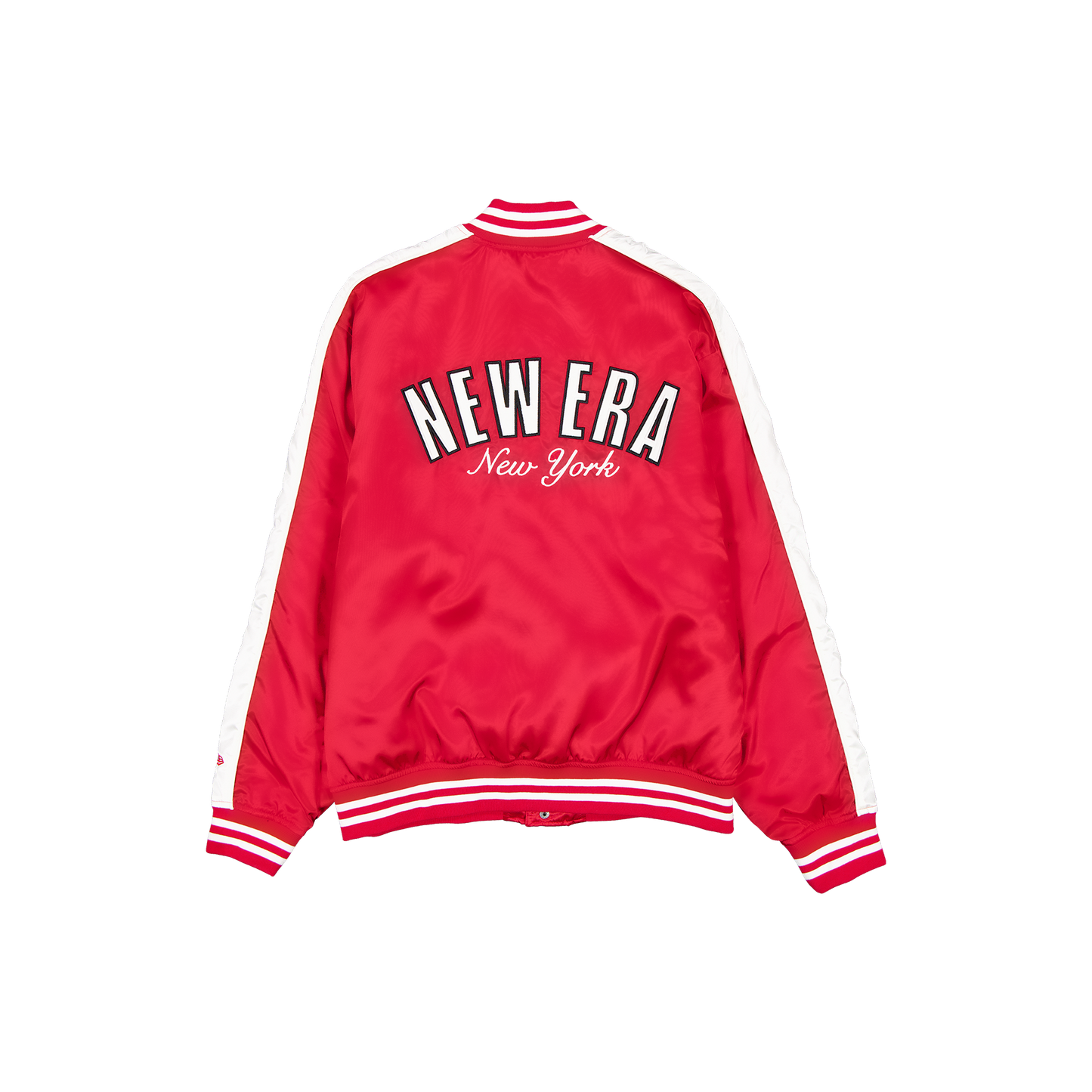 New Era Branded Front Door Red Souvenir Satin Jacket