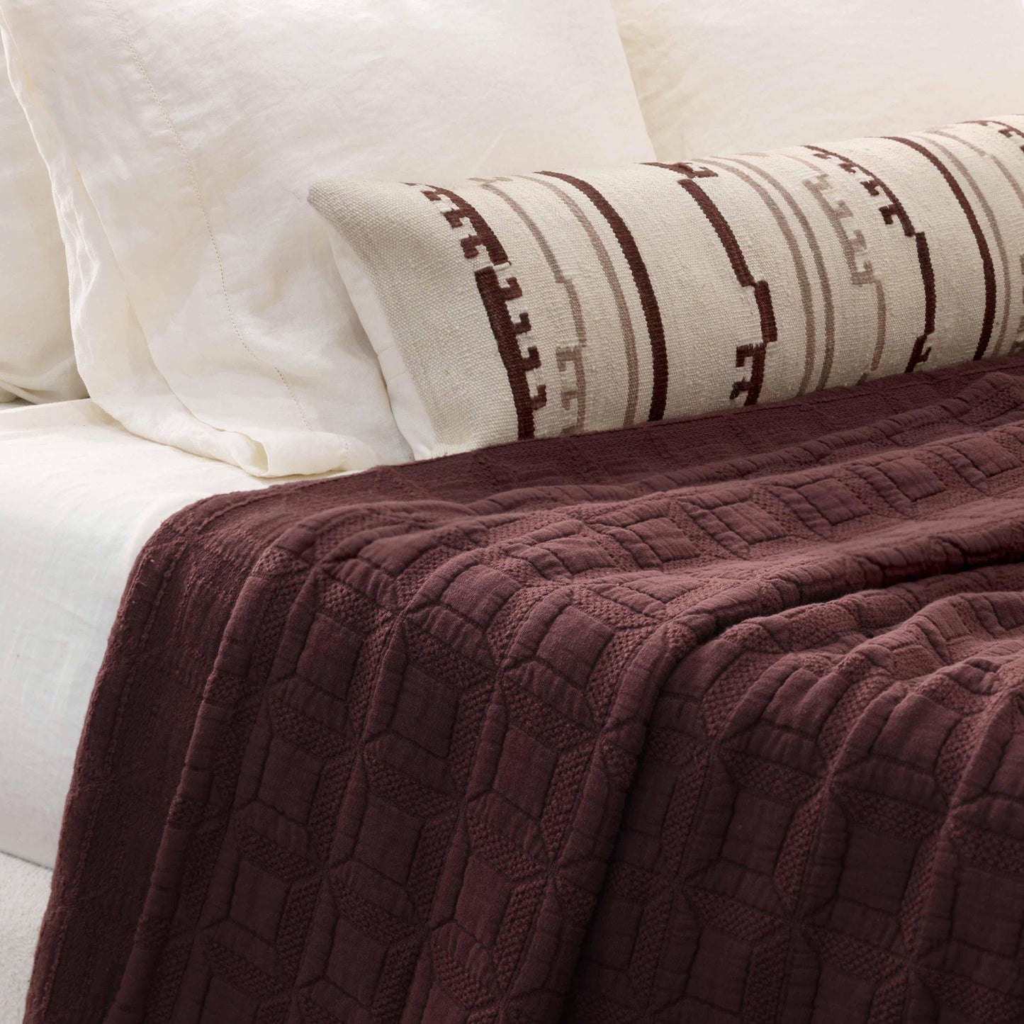 Ayla Organic Cotton Quilted Bed Blanket