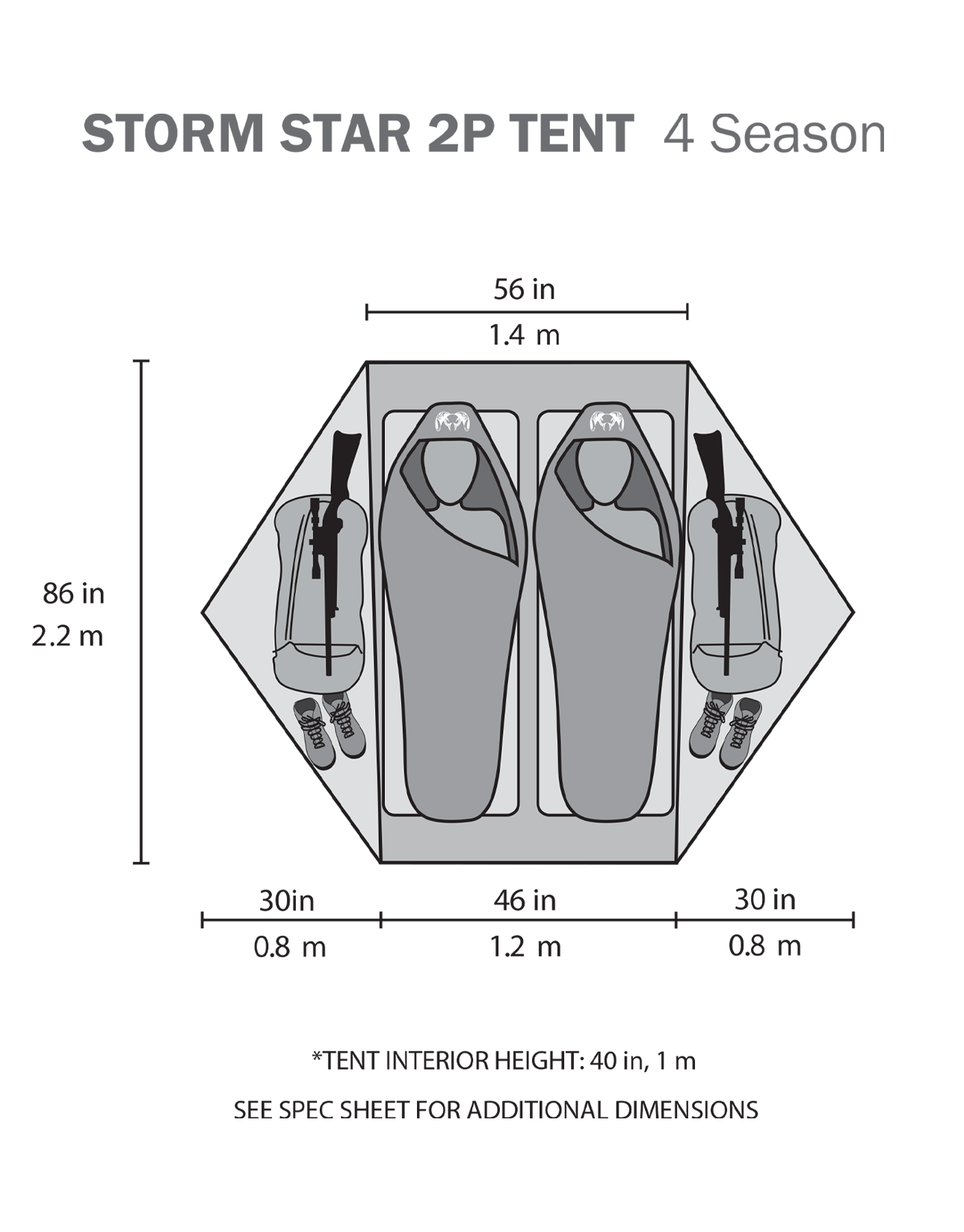 Storm Star 2 Person Tent Set | Major Brown