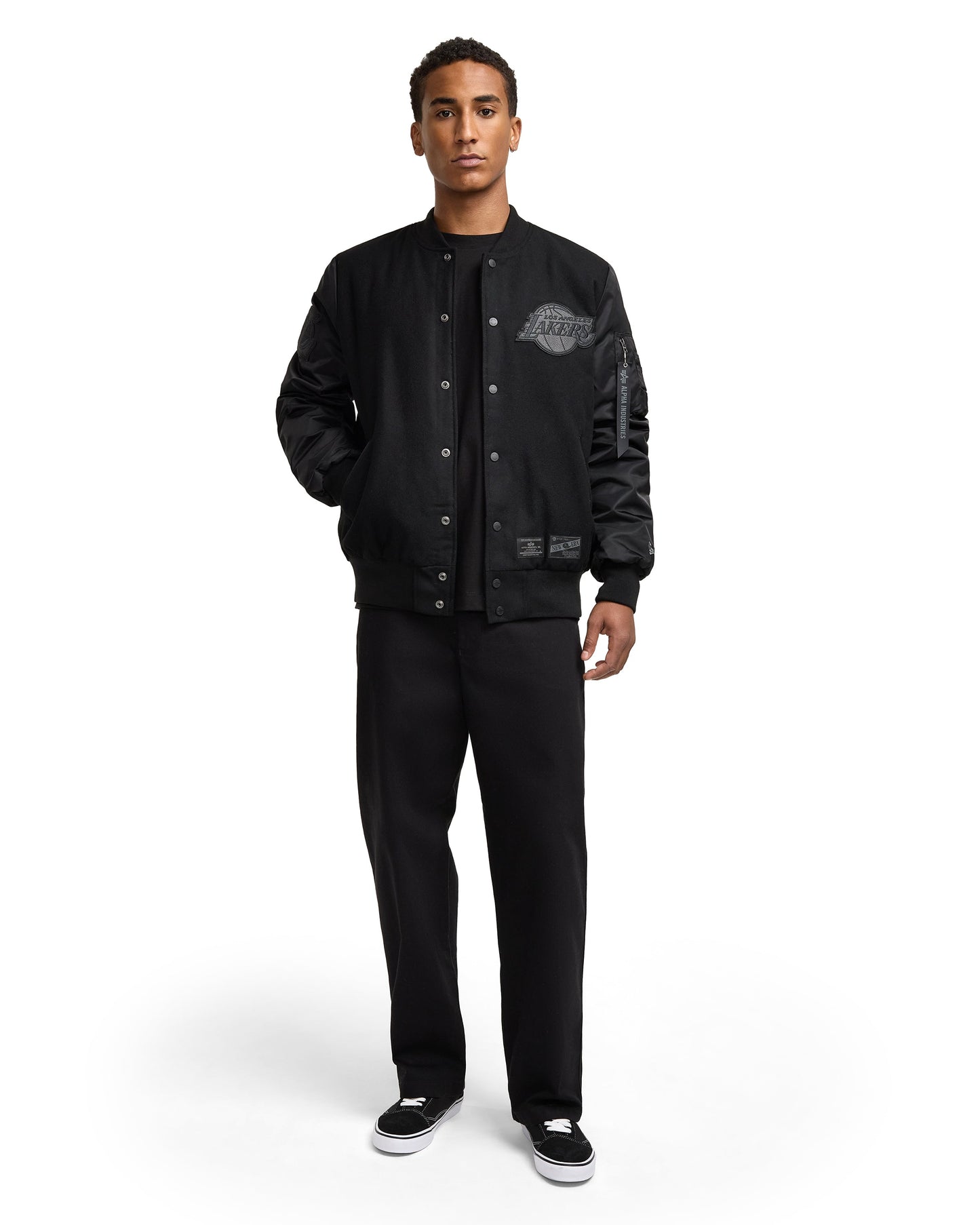 Alpha Industries x Chicago Bulls MA-1 Wool Varsity Jacket Black