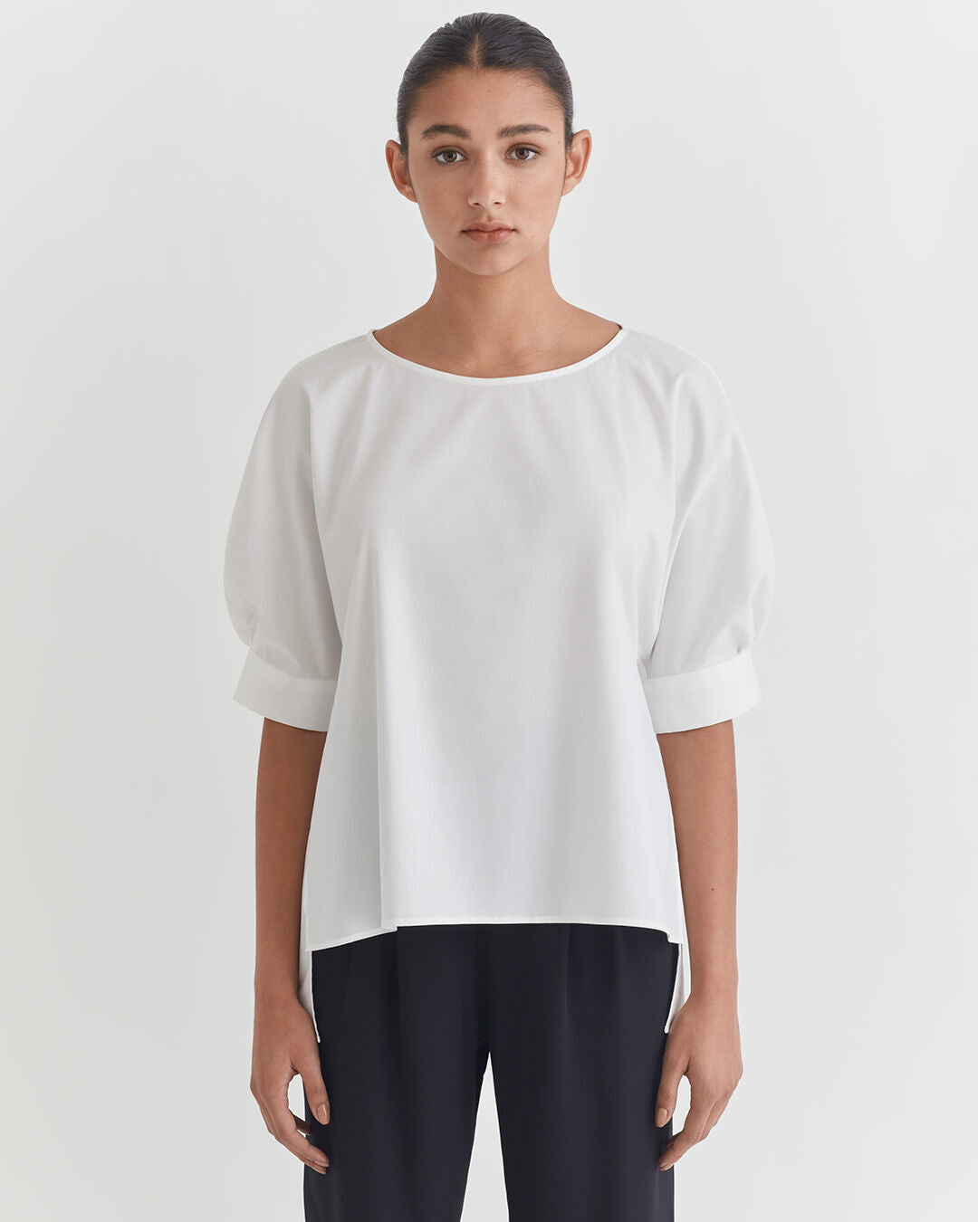 Poplin High Low Top
