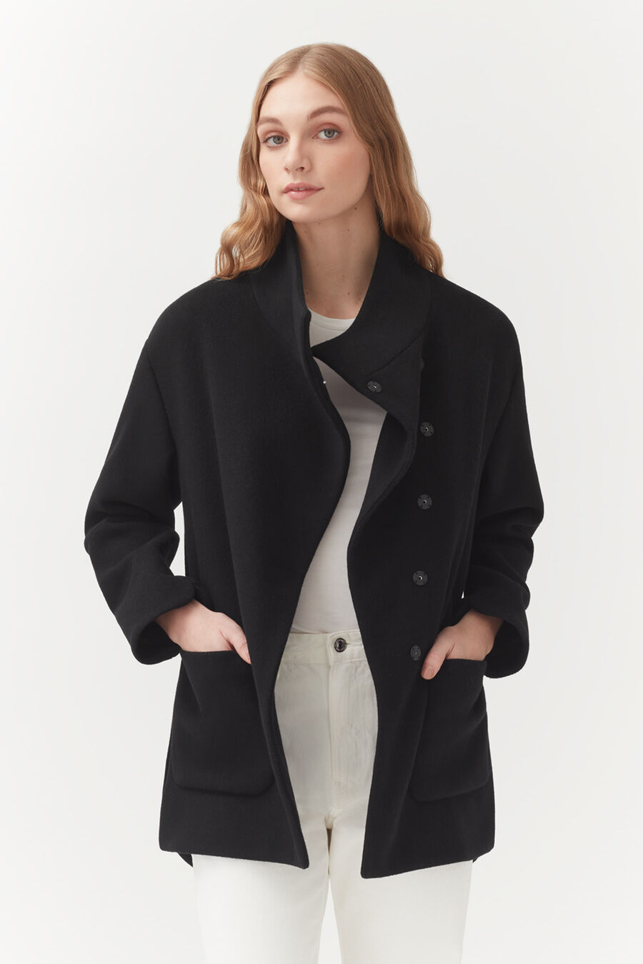 Wool High-Low Jacket