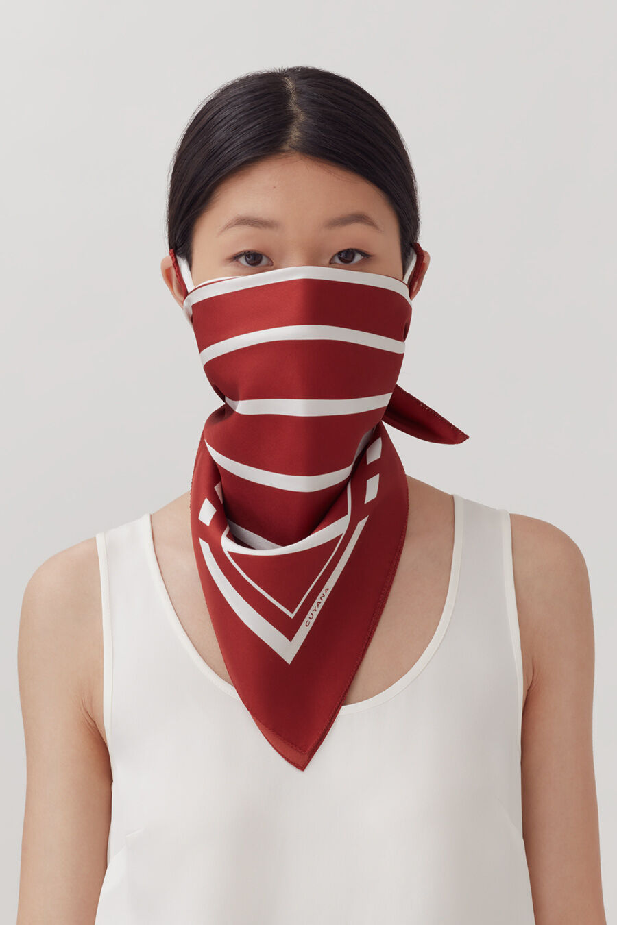 Washable Silk Striped Bandana