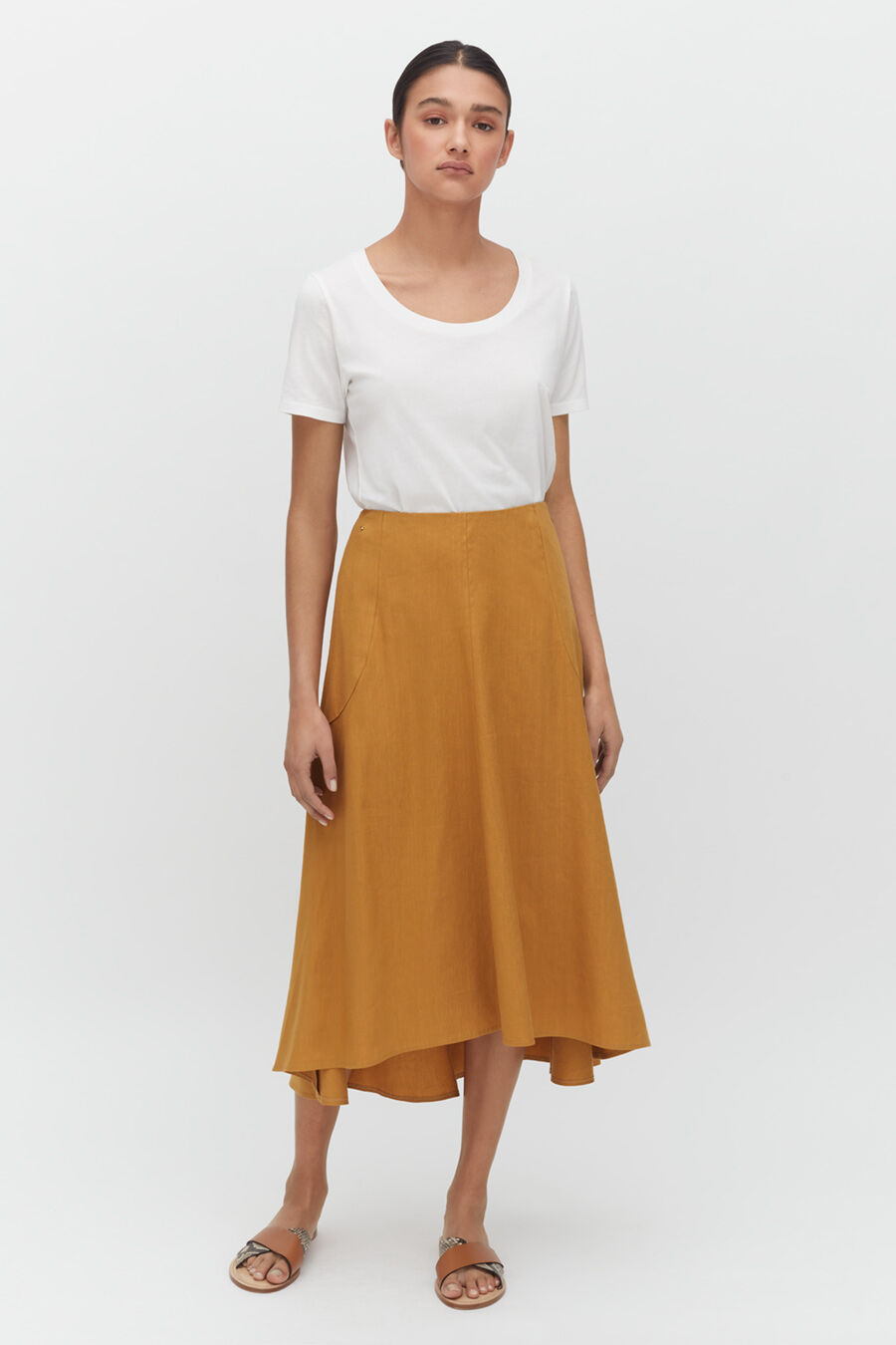 Linen Flare Skirt
