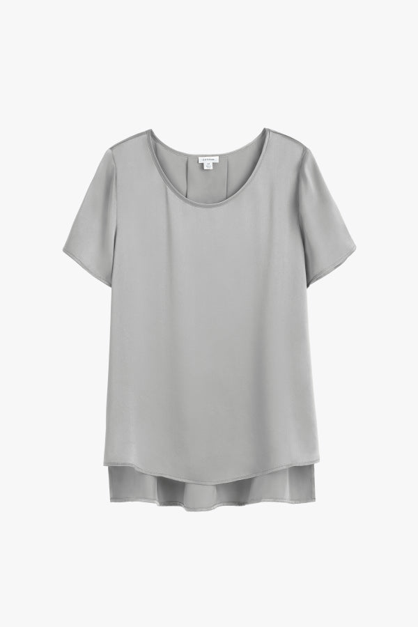 Washable Charmeuse High-Low Top