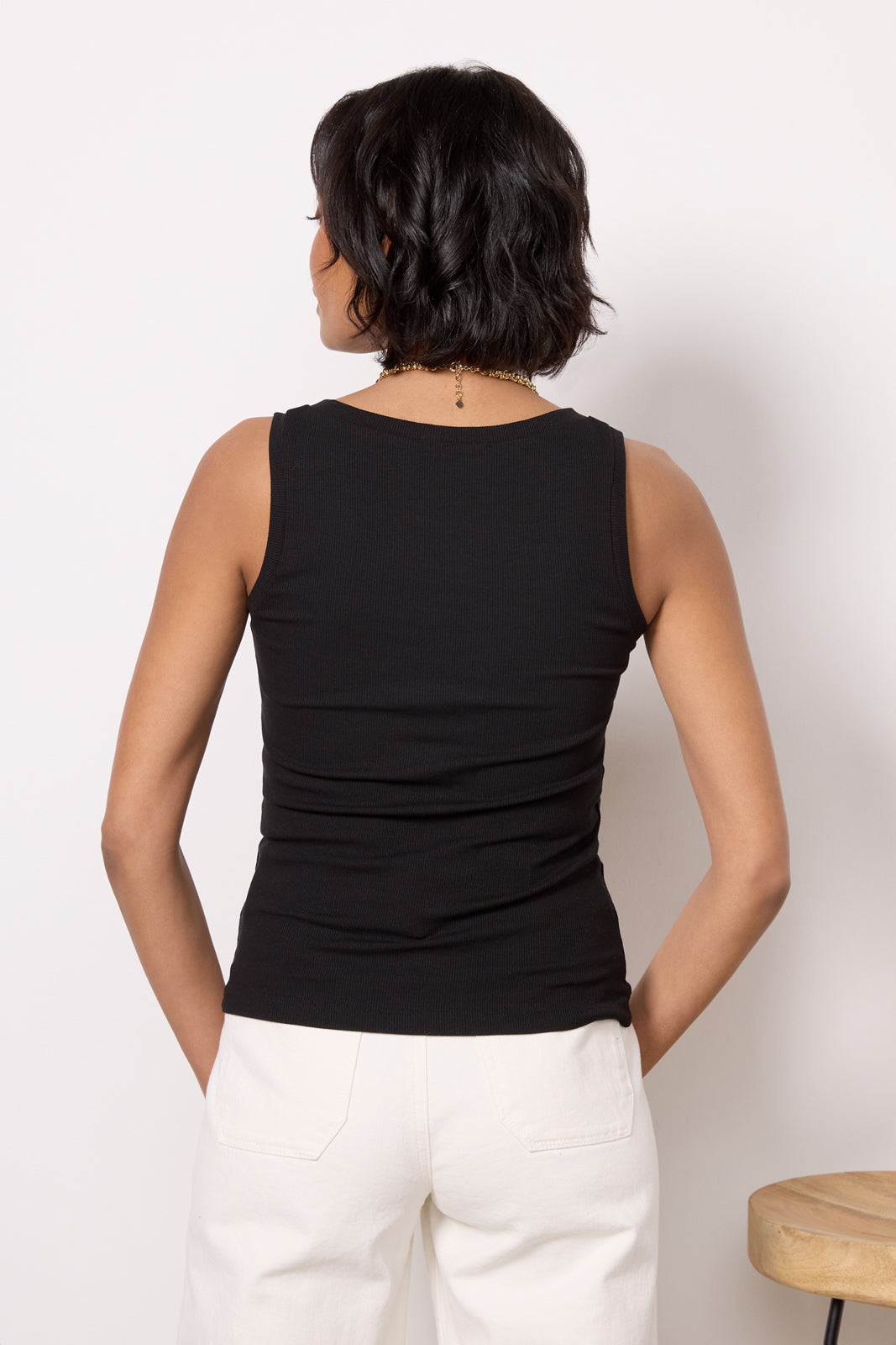 Ribbed V Slim Tank
