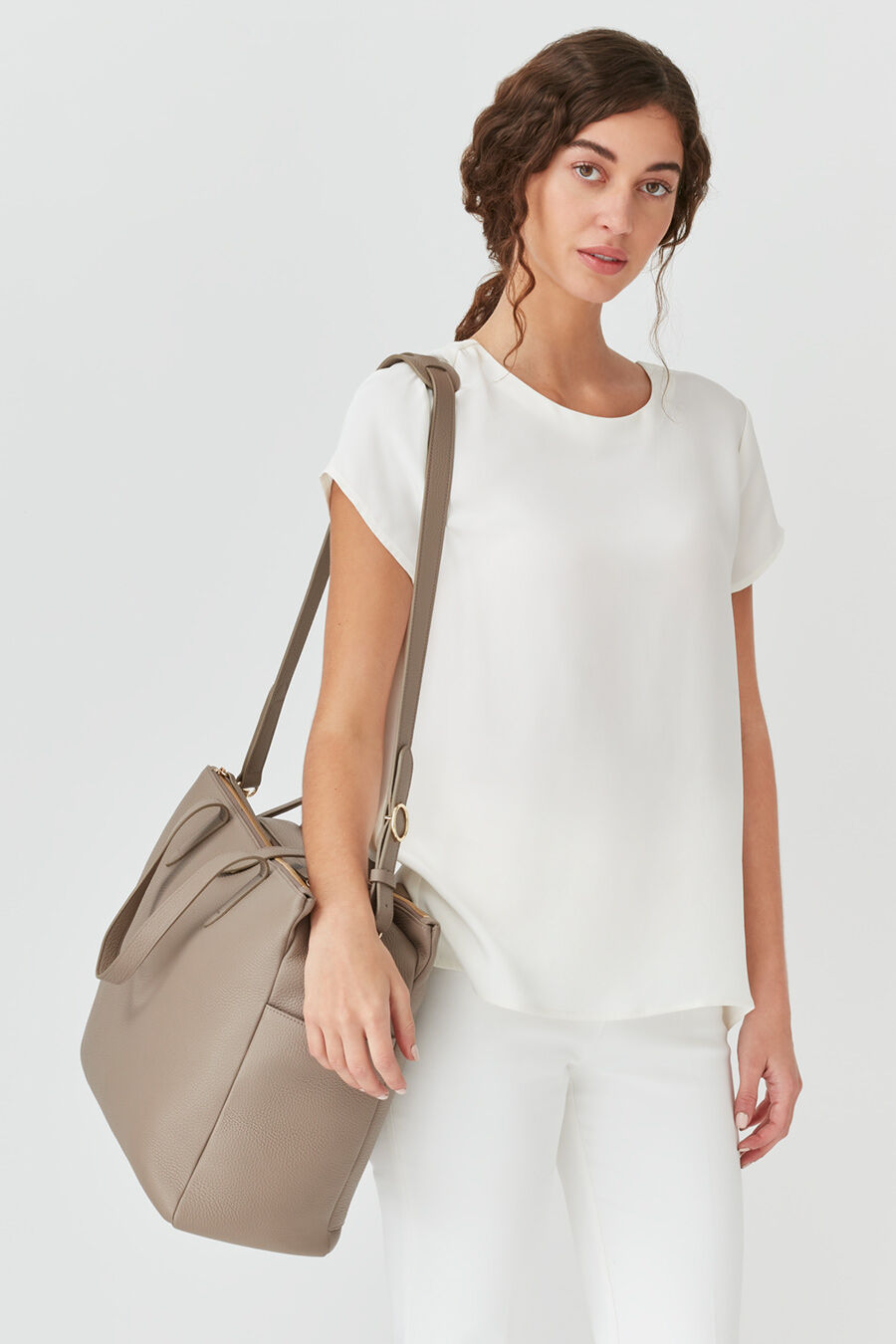 Leather Triple Zipper Overnight