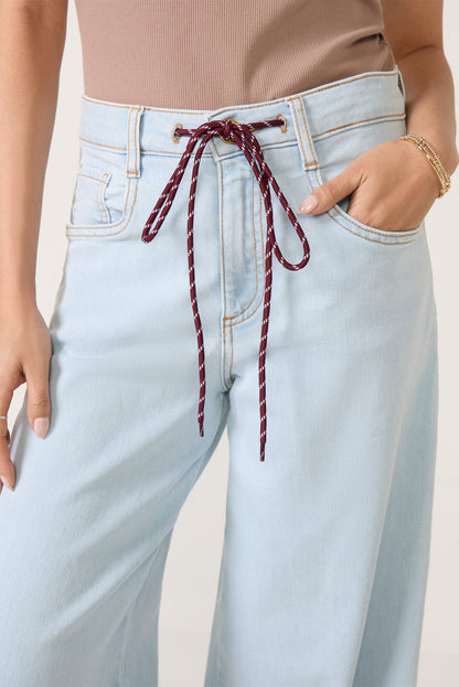 Petite Maya Wide Leg w Tie Waist