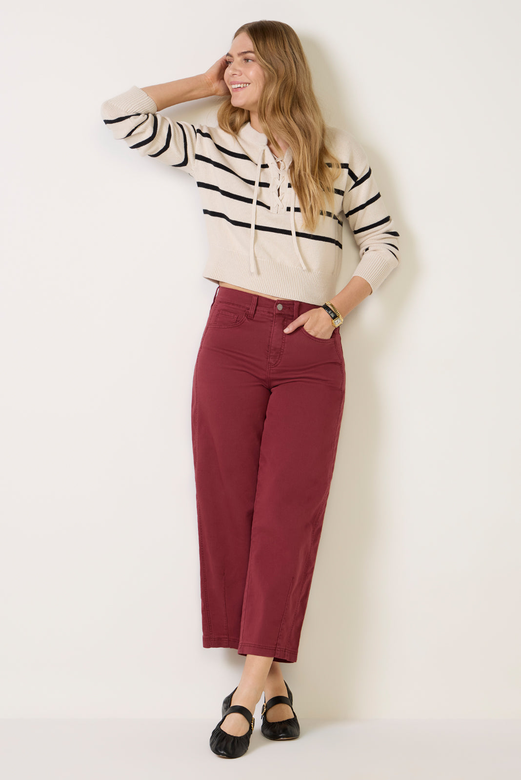 Lace Up Sweater