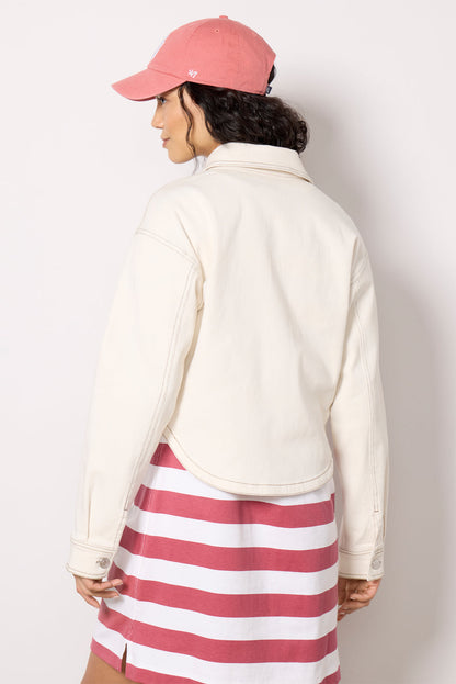 All Day Cropped Twill Jacket