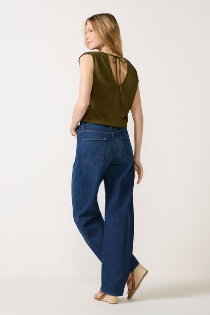 Savanna Pucker Tie Back Top