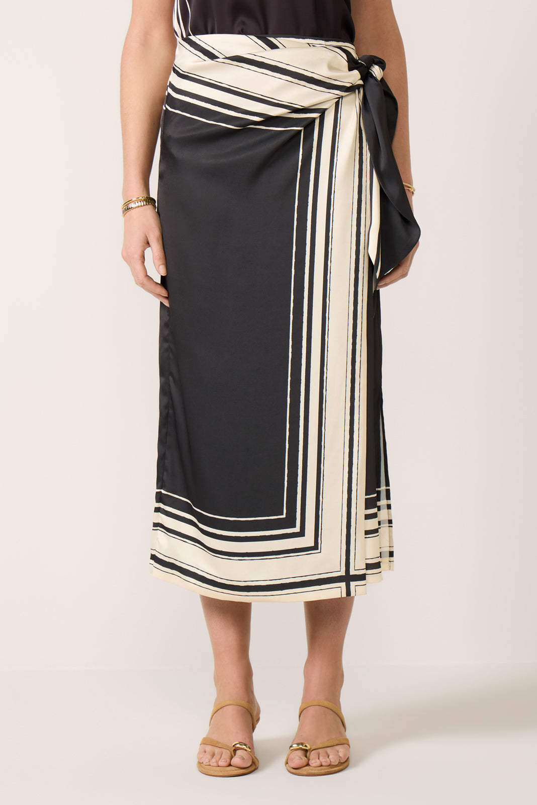 Romy Wrap Satin Skirt