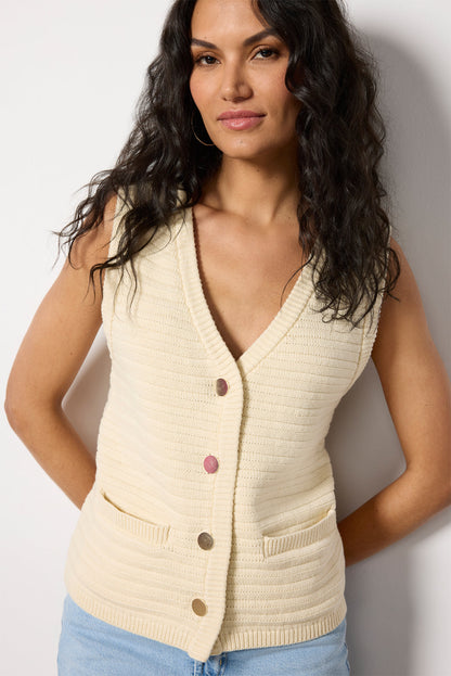 Textured Sweater Vest