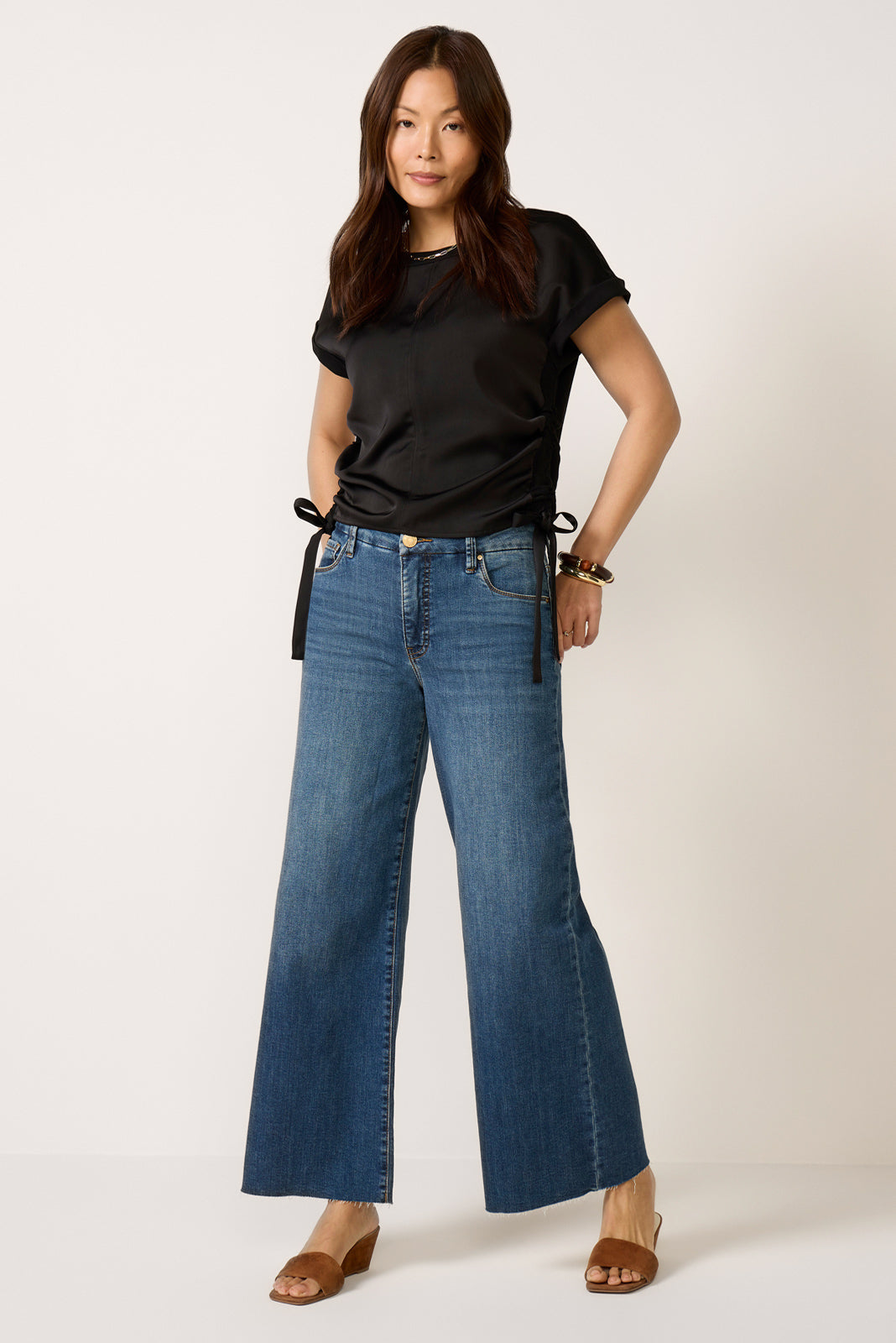 Meg Wide Leg W/ Raw Hem