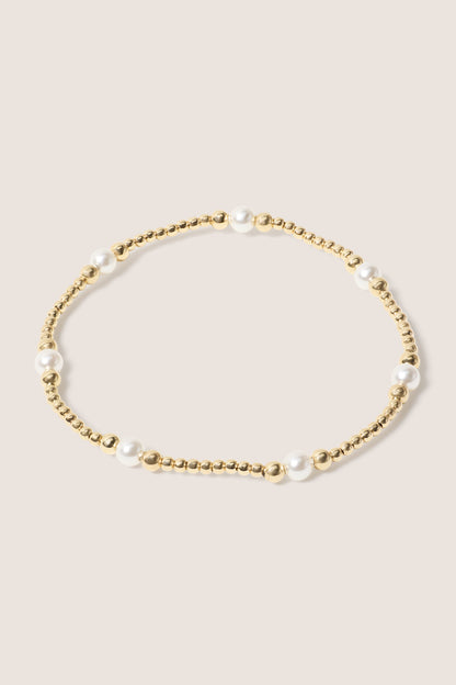 Purpose Pearl 4mm Gold Bracelet