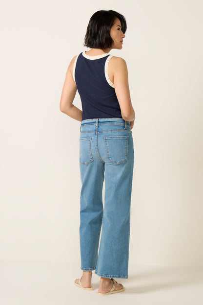 Petite Maya Drawstring Wide Leg Jean
