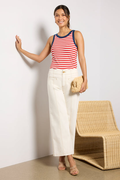 Sonya Stripe Ringer Tank