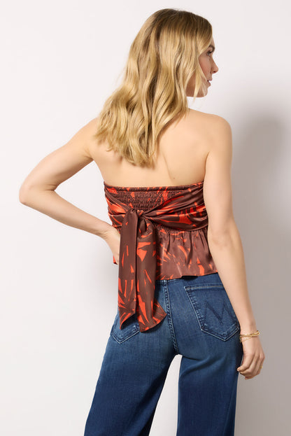 Talen Tropical Print Tube Top