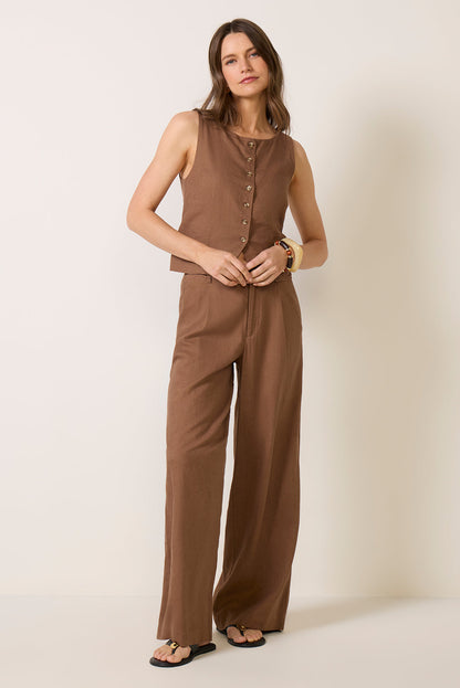 Roman Linen Vest