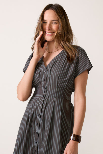Sanna Striped Midi Dress