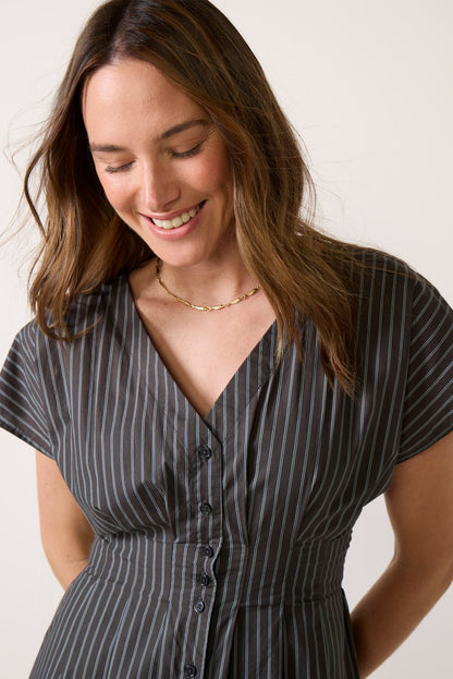 Sanna Striped Midi Dress
