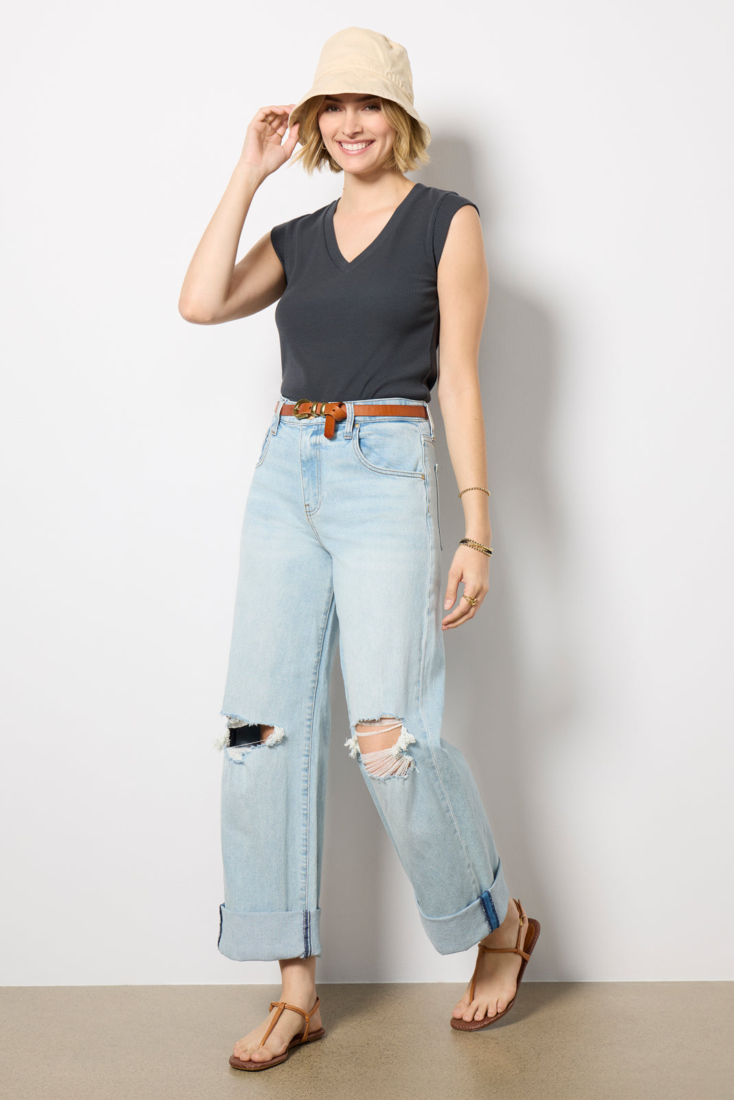 Oro Ribbed Tee