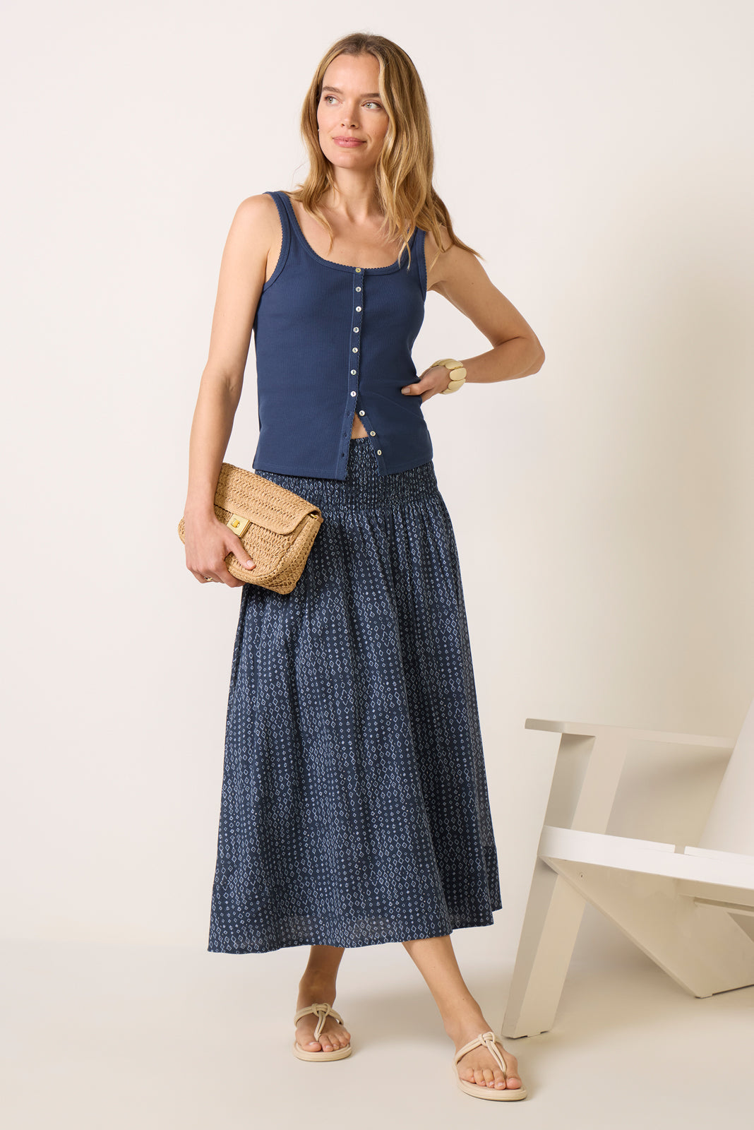 Niko Scallop Rib Tank Top