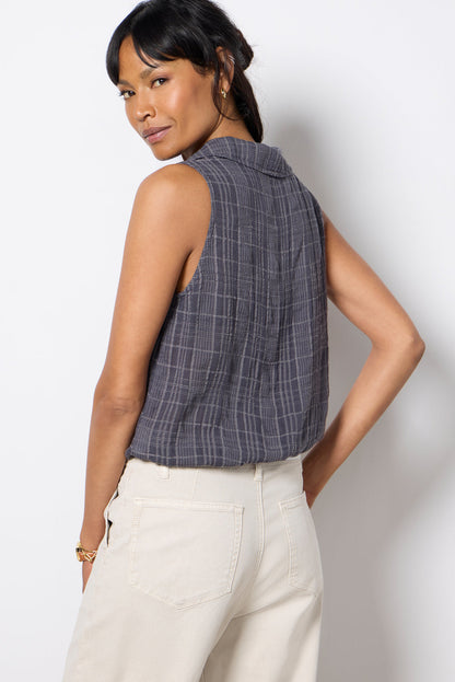 Textured Collar Tank