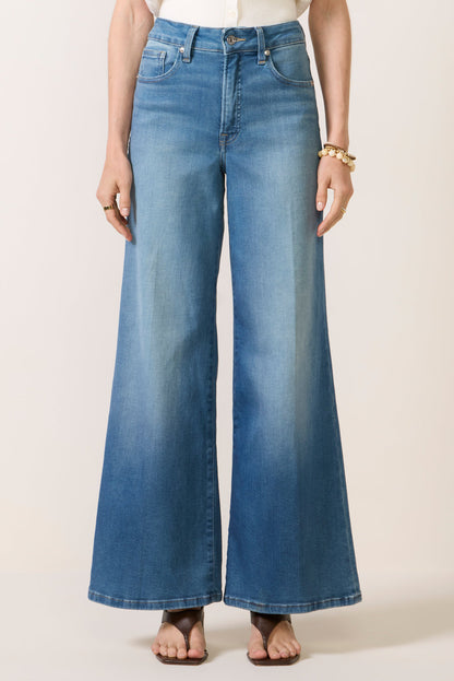 Soft Tech Good Waist Palazzo Ankle Jean
