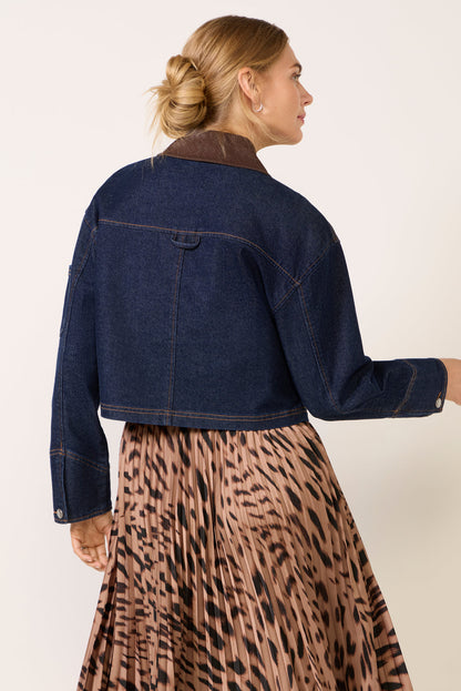 Combo Collar Denim Jacket