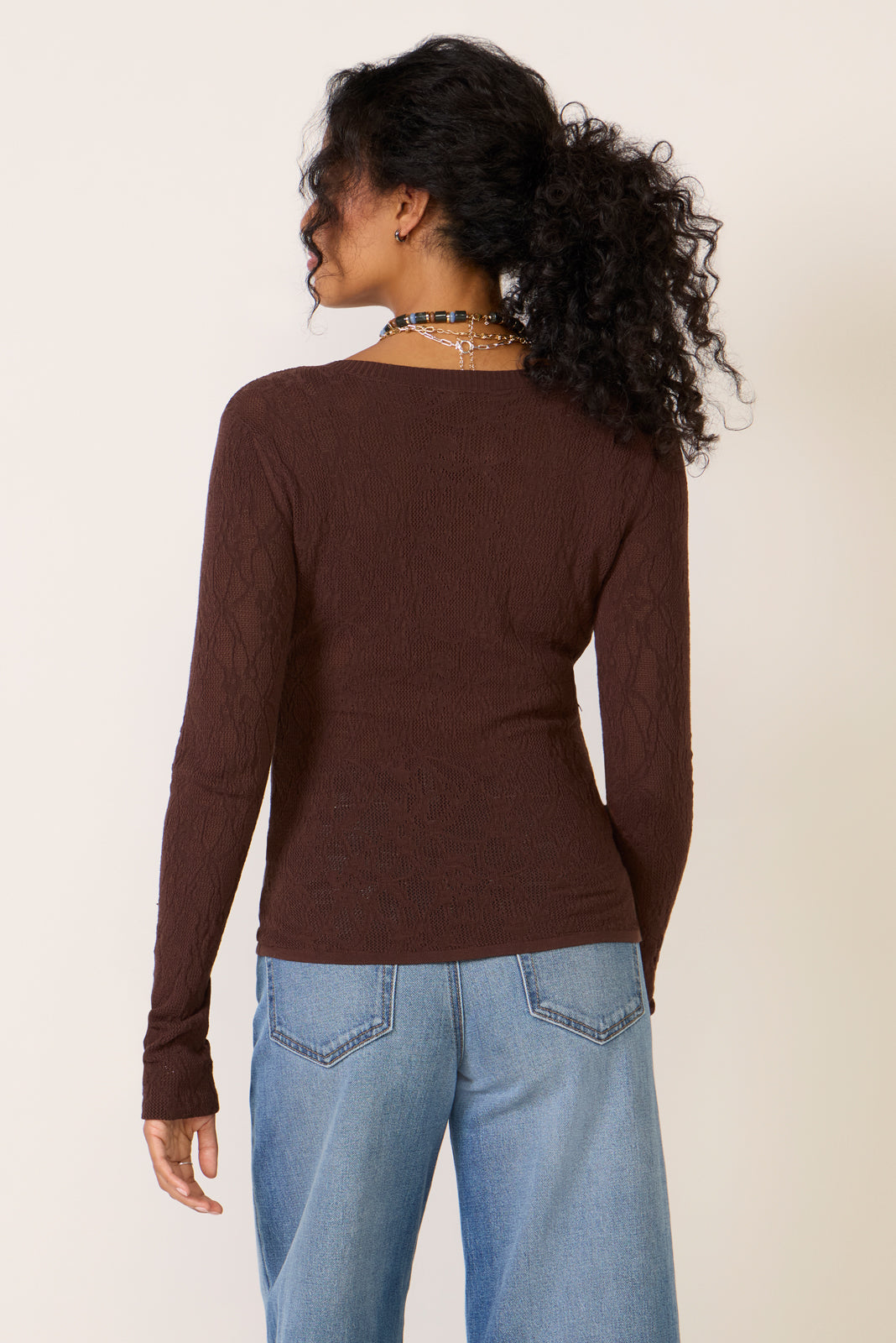 Tibi Scoop Mesh Top