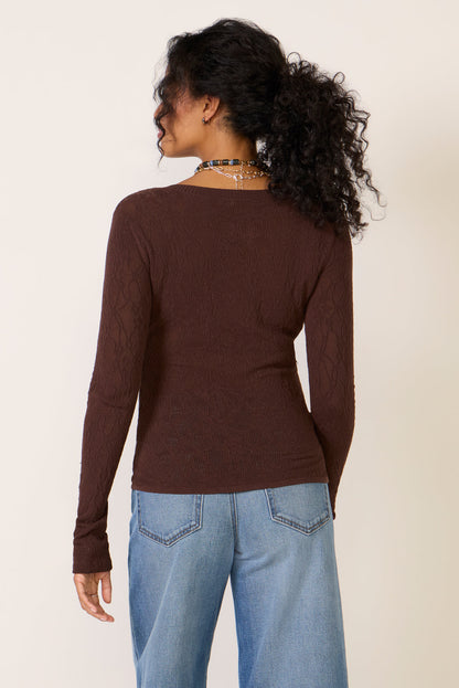 Tibi Scoop Mesh Top