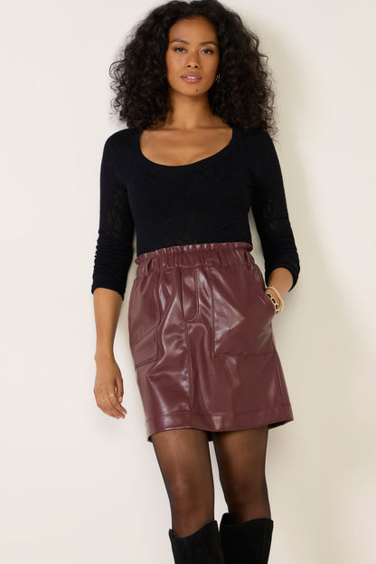 Tibi Scoop Mesh Top