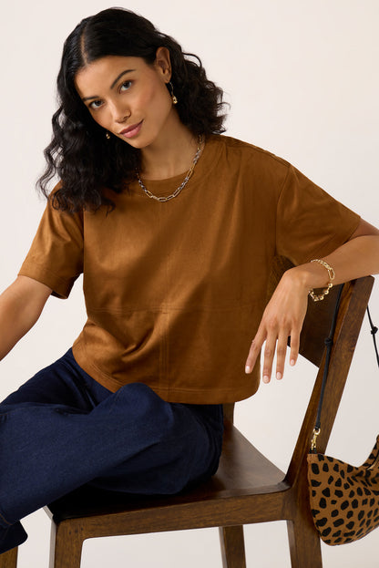 Kimberly Faux Suede Top
