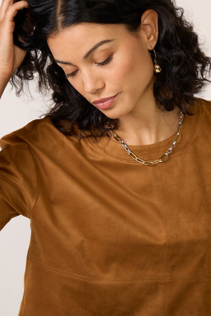 Kimberly Faux Suede Top