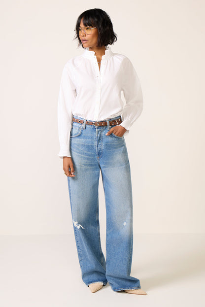 Ruffle Neck Shirt