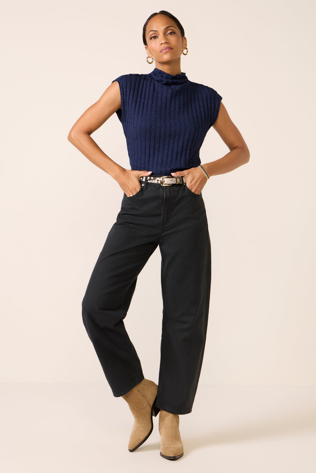 Nara Mock Neck Top
