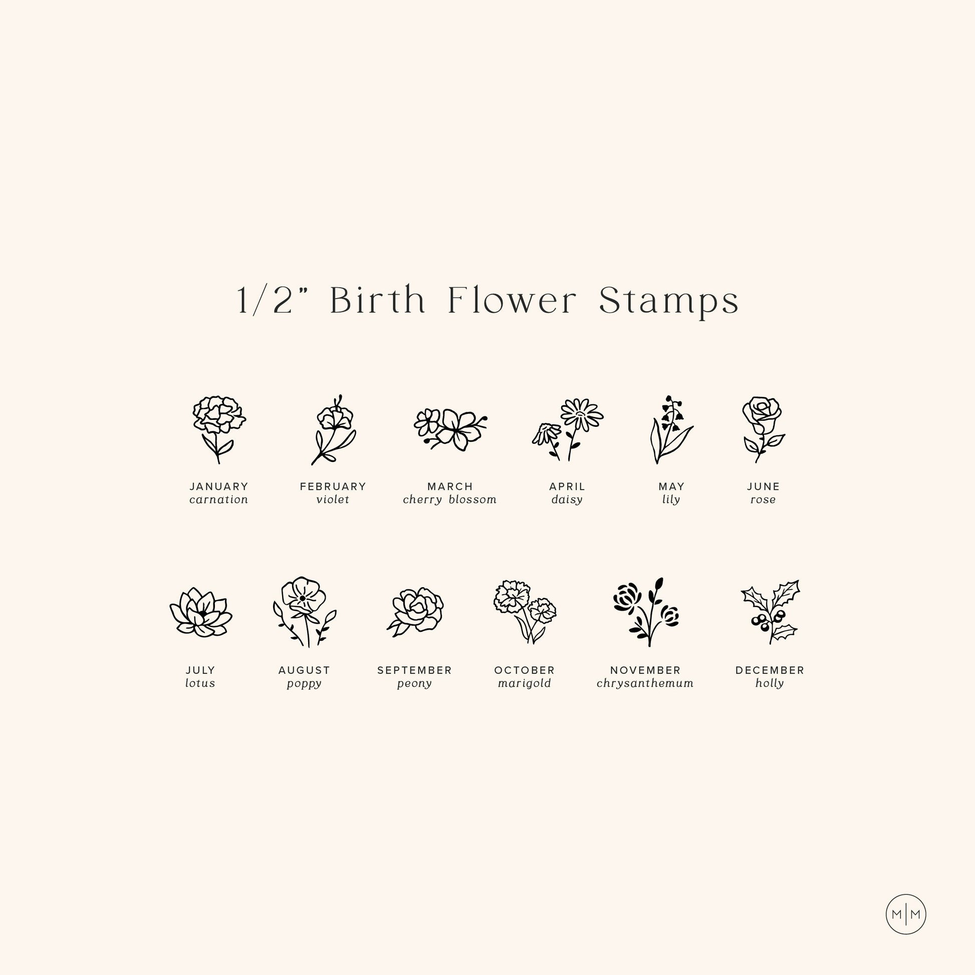 Engravable Birth Flower Mini Locket Necklace