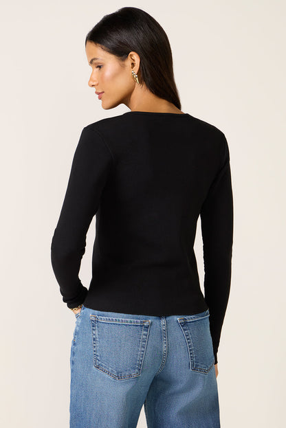 Ribbed Button Up Top