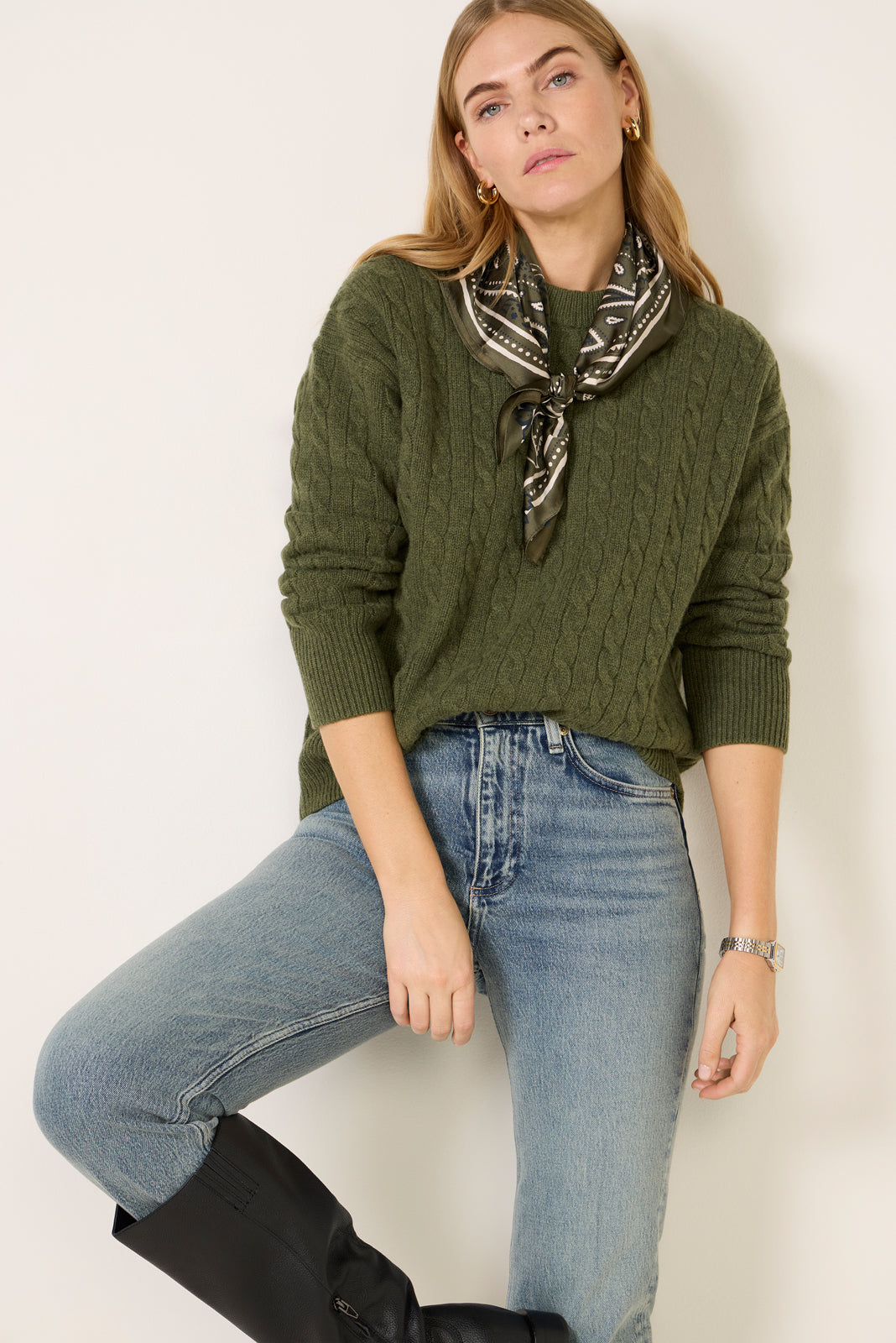 Crew Cable Sweater