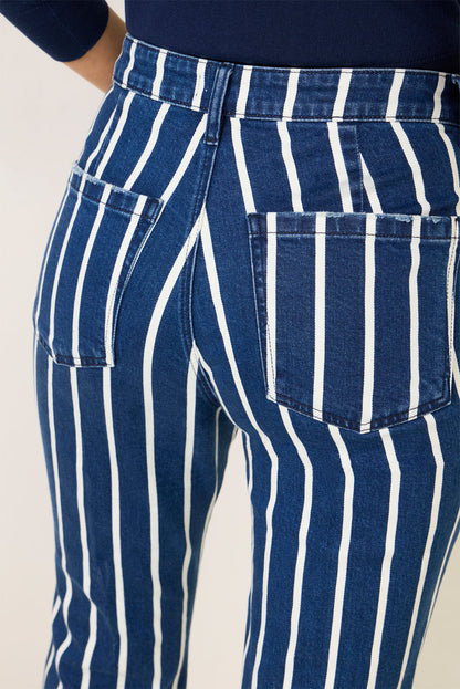Striped Kelsey Jean
