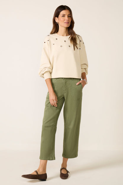Tayisha Grommet Sweatshirt
