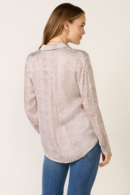 Satin Button Down Shirt