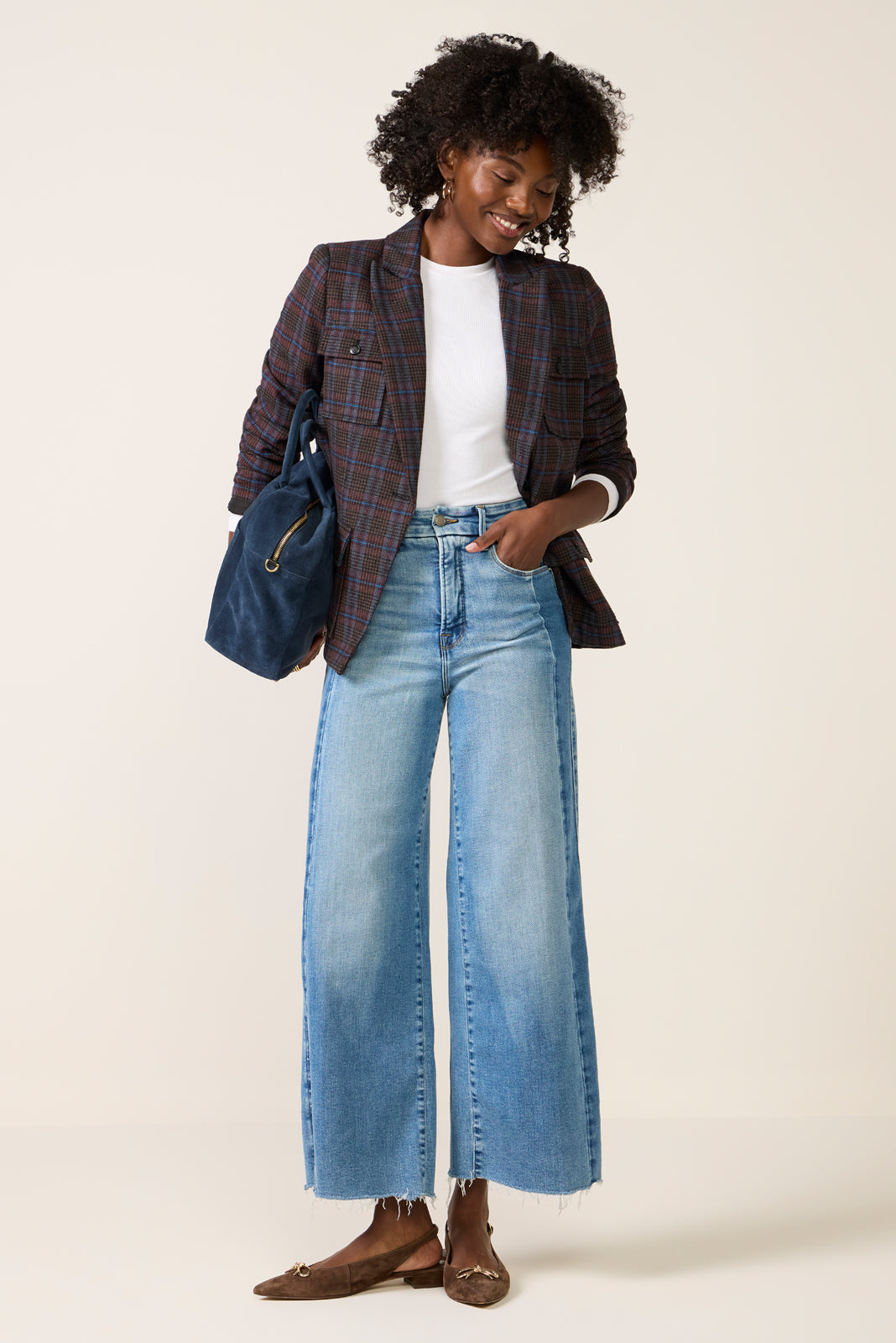 Jackie Plaid Blazer