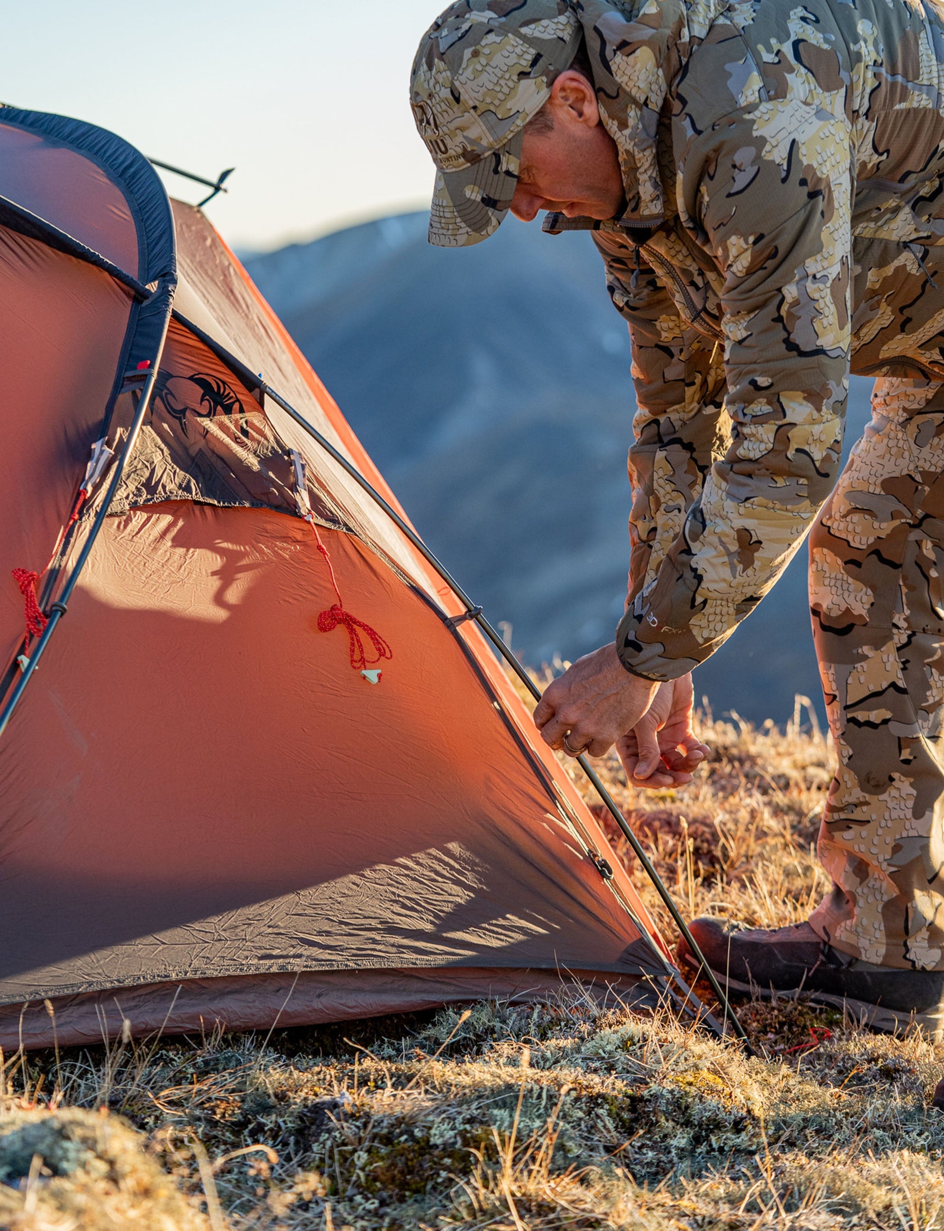 Mountain Star 2 Person Tent Set | Gunmetal-Orange